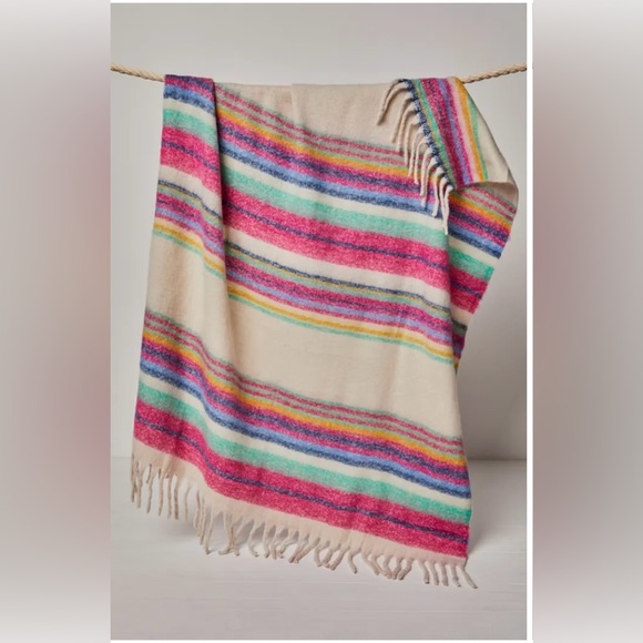 NWT Free People Skye Stripe Blanket - Picture 2 of 4